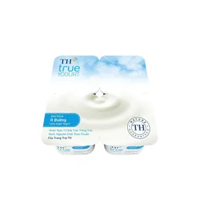 Sữa chua TH ít đường, lốc 4 hộp, 100g